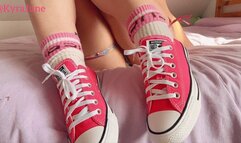 Pink Converse Chucks Masturbation and Orgasm