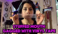 Stuffed Mouth Gagged with Vinyl Tape (Tapegagged)