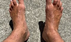 Male Foot Fetish | Male Feet | Dom Carlo | Size 14 Straight Hairy Man Feet Outdoors