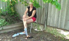 I decided to burn my favorite slippers and socks ?D