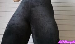 Black velour pants and farts (fart fetish)