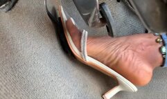 CRANKING IN MY NUDE LOW HEELS