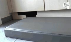 Leather upholstery and slaves hand under Chucks