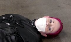 Lady Lazarus: Leather Sack Bondage and Microfoam Tape Gag