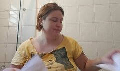 Nose blowing and pinching