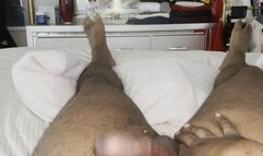 Stroking to my blue toes