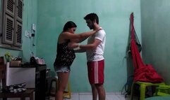 Shy woman ballbusting