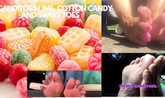 CANDITOES "MIXED CANDITOES" LIME GREEN, PINK COTTON CANDY AND MORE! ASSORTED TOES!