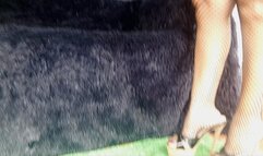 Shescamore sublime Danging on Sexy Black Sandals