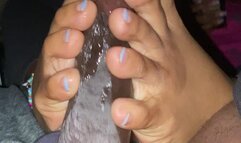 Sexy Lesbian Footjob again blue tips