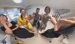 Men and women 5 flip-flops rolled 360VR6K