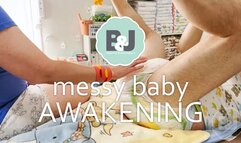 Messy baby awakening