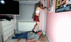 Danielle Sexy Schoolgirl Block Heel School Shoes Trampling