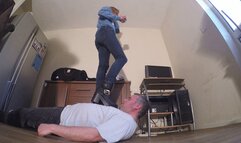 Chelsea's Morning Coffee Trampling In Big Boots FLOOR CAM