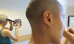 Italian girl shaves her head to zero