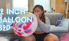 Looners: Ebony Blowing a 12 Inch Balloon (B2P)