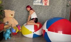 Play on two beachballs