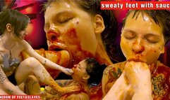 sweaty feet with sauce (4K)