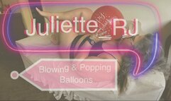 Juliette-RJ Blowing & Popping Balloons for you! CRUSH BALLOONS - LOONER - POPPING BALLOONS - THICK LEGS - EXHIBTIONISM - LOONER GIRL - BBW BODY - BBW LOONER MILF