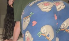 Close up pajamas and huge tits