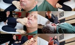 FEEL MY BIG STRONG FEET KICKING YOU IN THE FACE - LETICIA MILLER & SLAVE DJALMA - EXCLUSIVE LM VIDEOS JUNE 2024 - CLIP 3