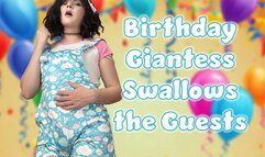 Birthday Giantess Swallows the Guests