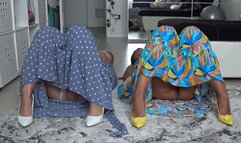 You can see our panties under our long dresses a