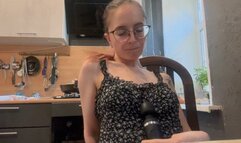 Emmy breasts and DOMI vibrator play