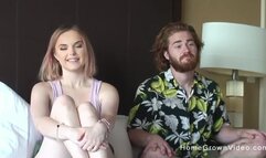 Real amateur couple couldnt wait to make a porno