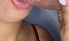No hands close-up blow jobs and cum in mouth