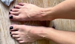 Shoe and Sock Removal after a Half-Marathon - Sweaty Feet