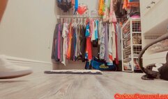 Carissa masturbating in the closet while everyone snoozes