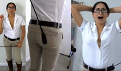 Bratty ridding girl eRica gets spanked for trying to buy her way through class!