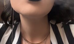 Smoking closeup in your face