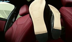 Playful big soles in the car - MP44