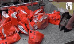 Remains from inflatable crushing 2