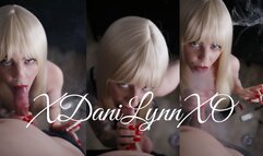 Smoking Blonde Sucks Cock POV